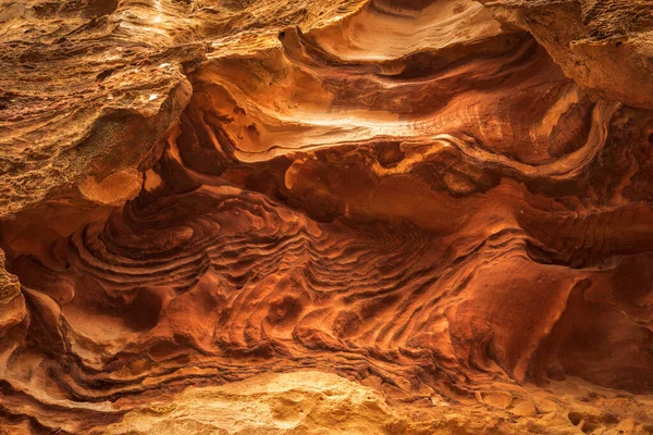 Rotsen Met Gekleurde Lagen Petra Jordanië — Stockfoto