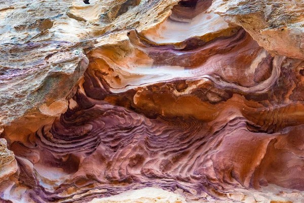 Στενή Υφή Ψαμμίτη Κόκκινη Πέτρινη Υφή Βουνά Της Ερήμου Της Φωτογραφία Αρχείου