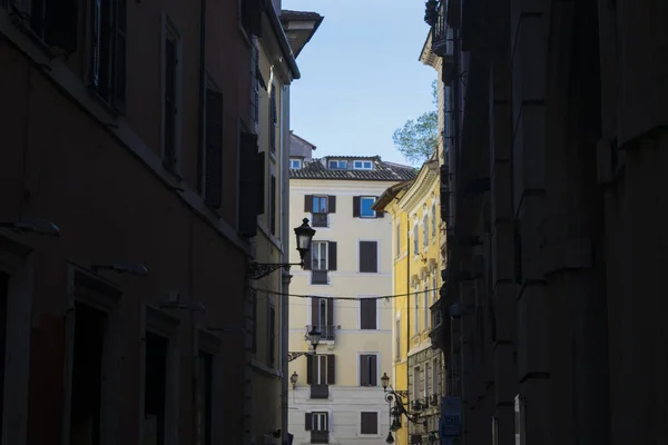 Een Steegje Het Historische Centrum Van Rome Met Haar Oude — Stockfoto