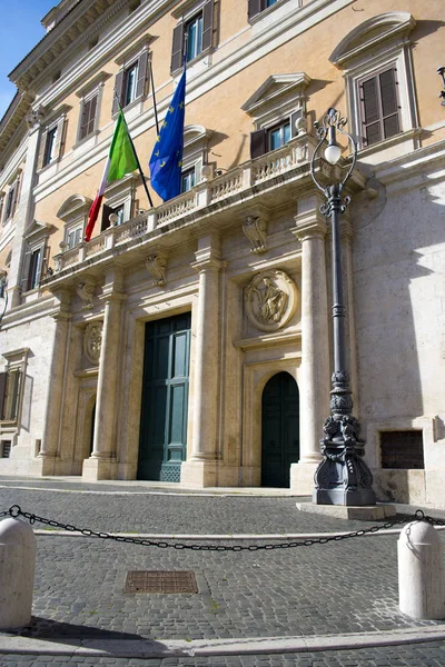 Hoofdingang Van Montecitorio Paleis Rome Plaats Van Italiaanse Parlement — Stockfoto