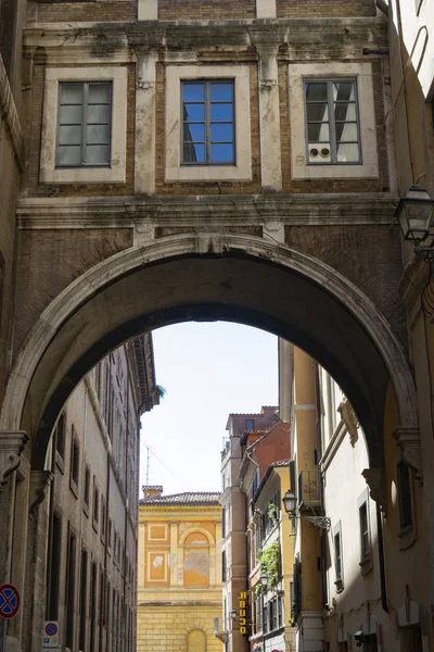 Edificios Antiguos Callejón Del Centro Histórico Roma —  Fotos de Stock