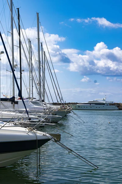 Vista Del Puerto Roma Con Barcos Anclados — Foto de Stock