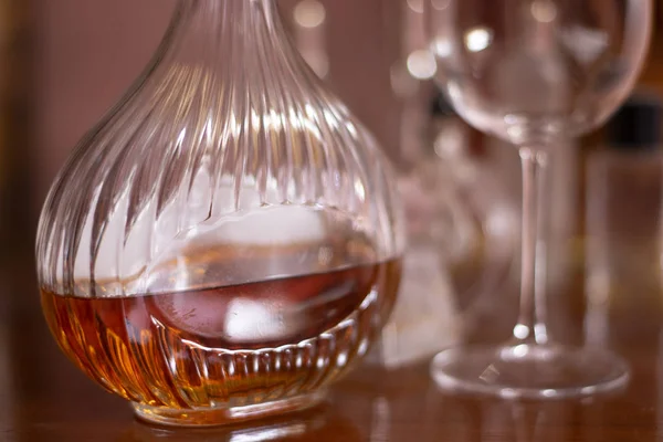 cognac bottle and wineglass