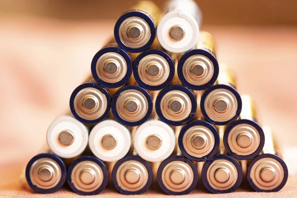 Stack of portable batteries — Stock Photo, Image