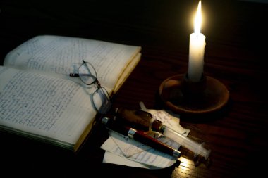 mum ışığında yansımaları ve medittions