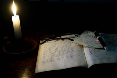 mum ışığında yansımaları ve medittions