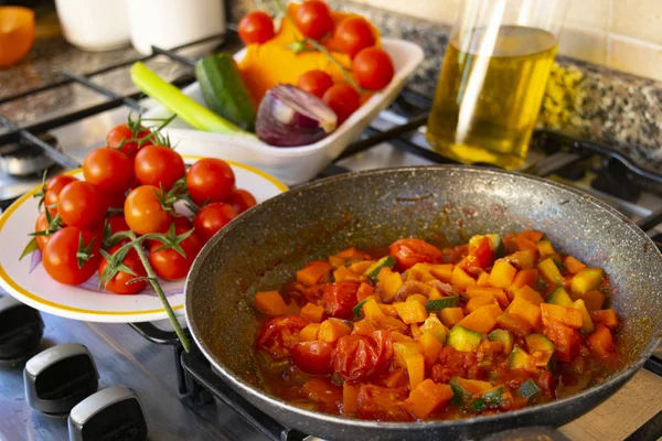 Ragout warzywny do makaronu — Zdjęcie stockowe