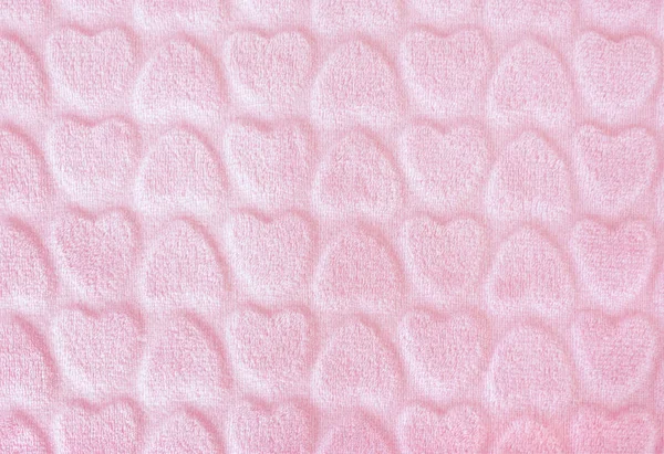 精致的粉红色心形人造毛皮背景 — 图库照片