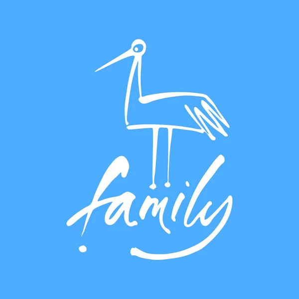 家族鳥テンプレート — ストックベクタ