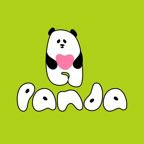 Modelo de amor panda — Vetor de Stock