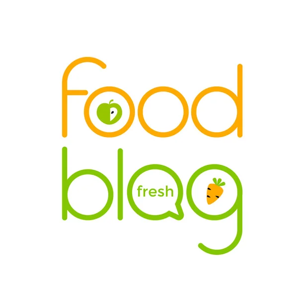 Gıda şablonu blog — Stok Vektör