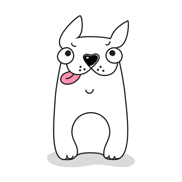 Köpek emoji şablonu — Stok Vektör