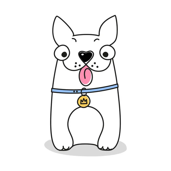 Köpek emoji şablonu — Stok Vektör