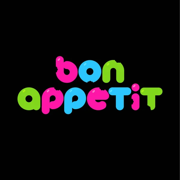 Bon appetit template — Stok Vektör