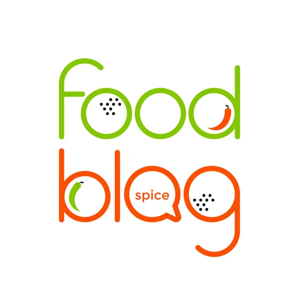 Mall för mat blogg — Stock vektor