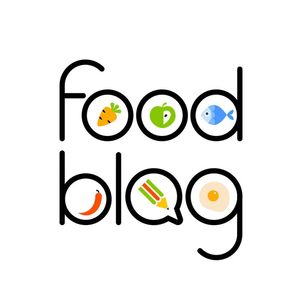 Food blog template — Stock Vector