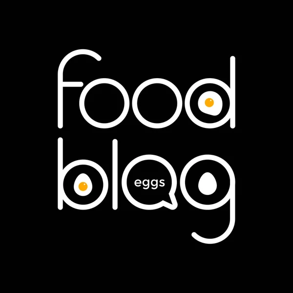 Mall för mat blogg — Stock vektor
