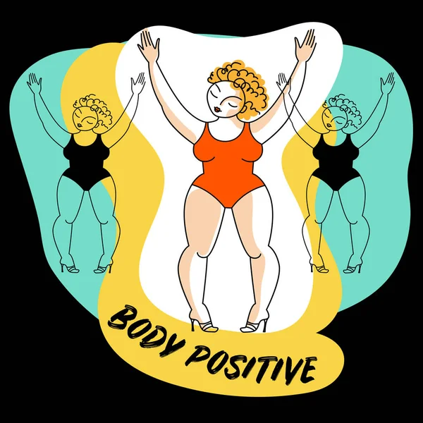 Modello positivo per il corpo — Vettoriale Stock