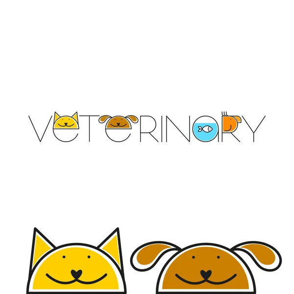 Plantilla de diseño veterinario — Vector de stock