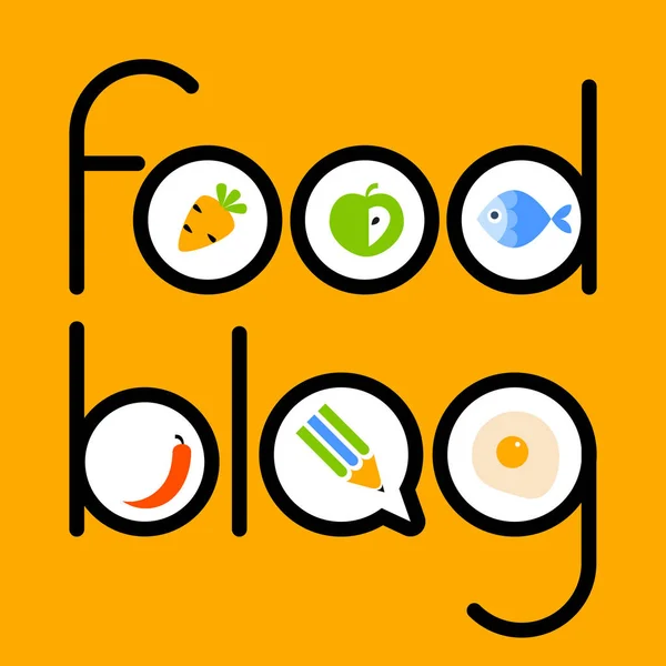 Plantilla de blog de alimentos — Vector de stock