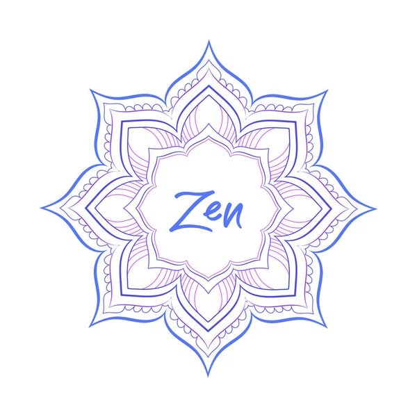 Zen mandala ioga — Vetor de Stock