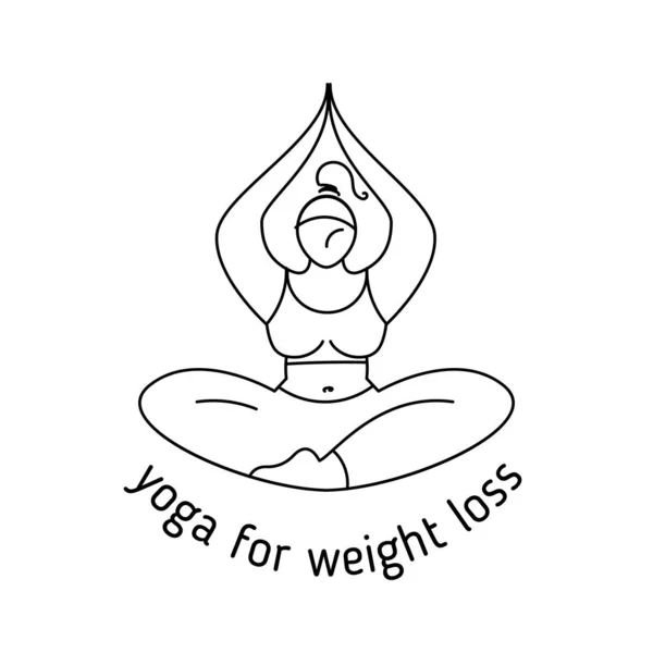 Yoga for weight loss — Stock Vector