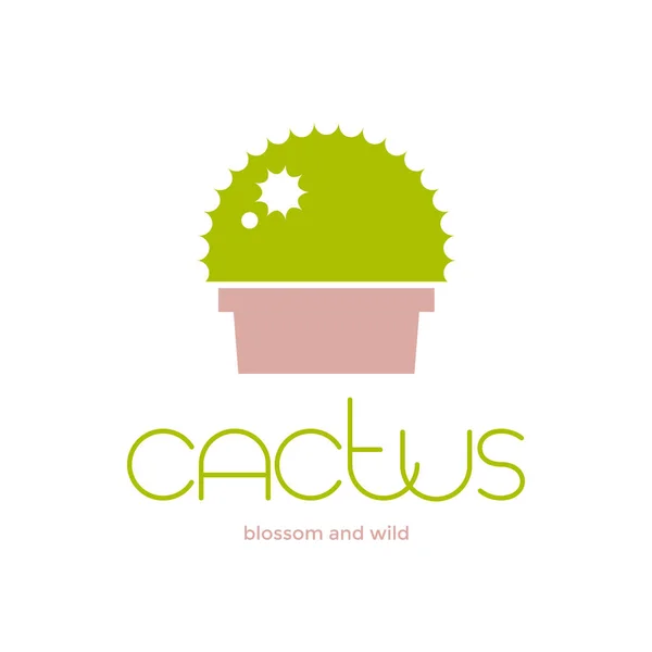 Plantilla de diseño de cactus — Archivo Imágenes Vectoriales