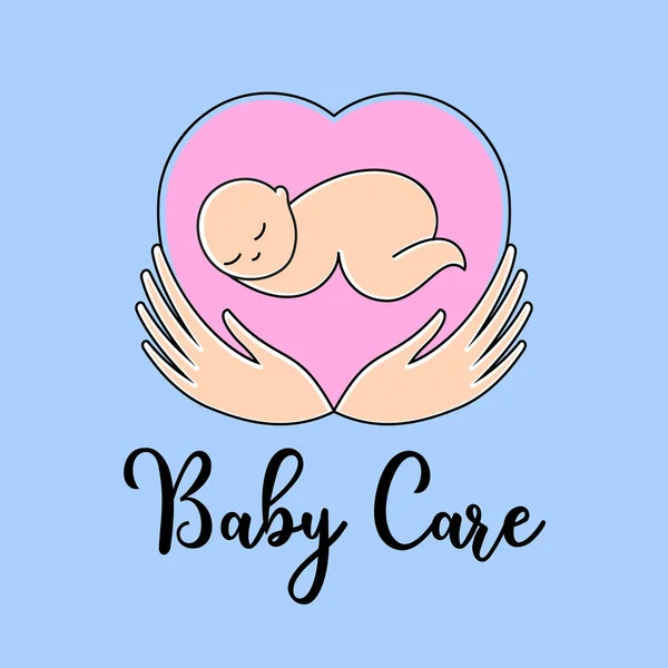 Plantilla de cuidado del bebé — Archivo Imágenes Vectoriales