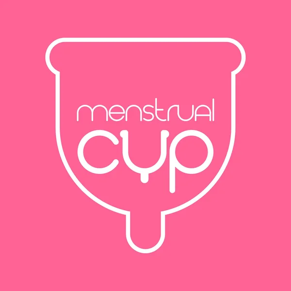 Menstruationstasse Vorlage — Stockvektor