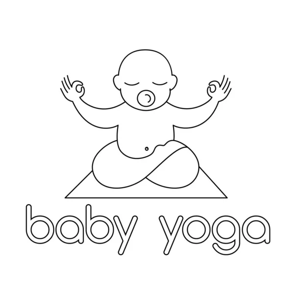 Baby zen yoga — Stock Vector