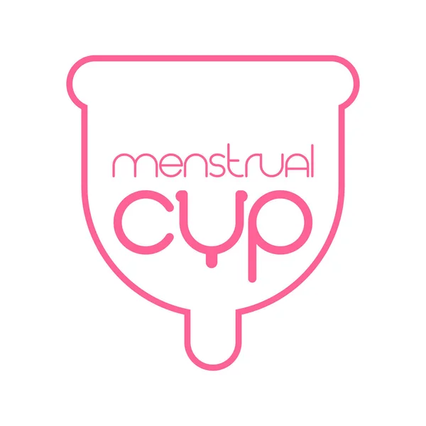 Menstruationstasse Vorlage — Stockvektor