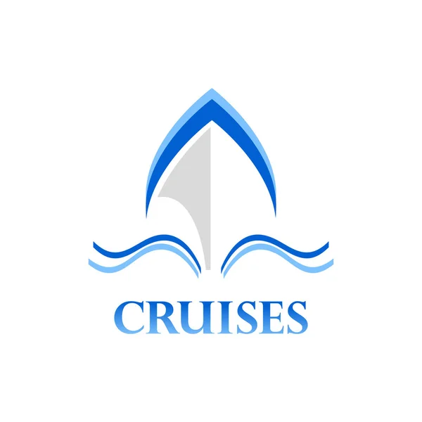 Plantilla de logo de crucero — Archivo Imágenes Vectoriales