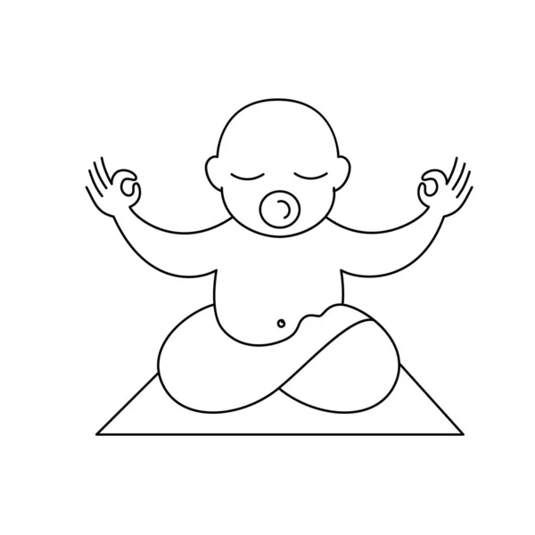 Yoga zen bebé — Archivo Imágenes Vectoriales