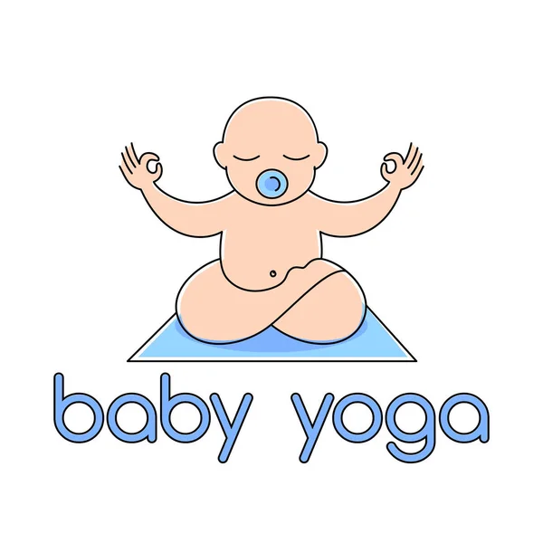 Bébé zen yoga — Image vectorielle