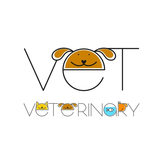 Veterinary design template — Stock Vector