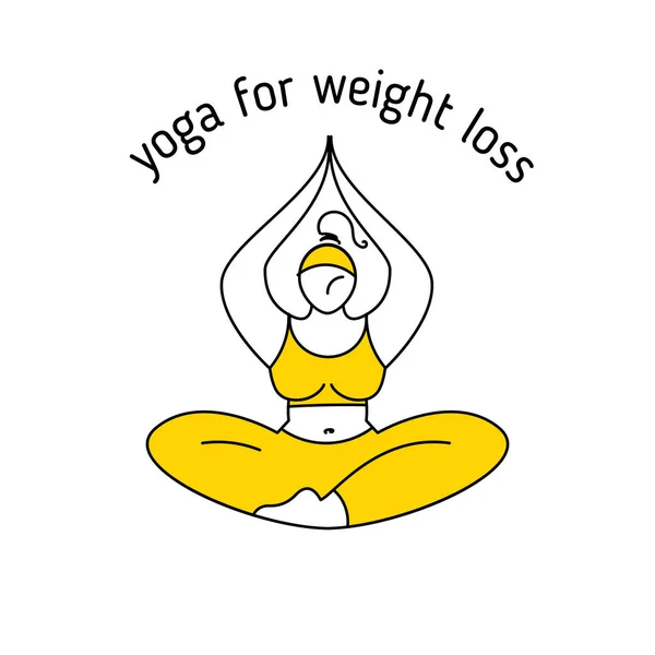 Yoga för viktminskning — Stock vektor