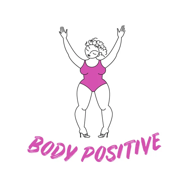 Positive Körpervorlage — Stockvektor