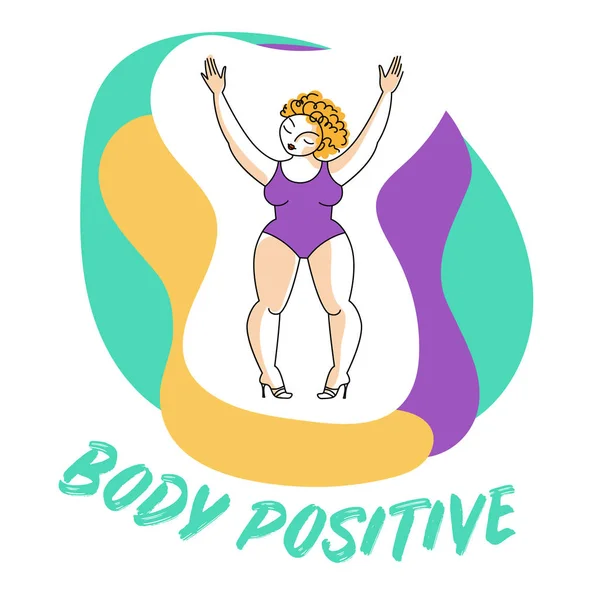 Body positive template — Stock Vector