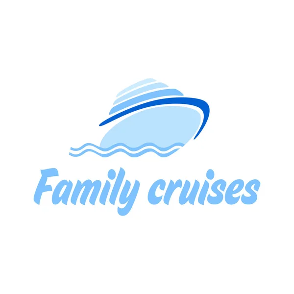 Plantilla de logo de crucero — Vector de stock