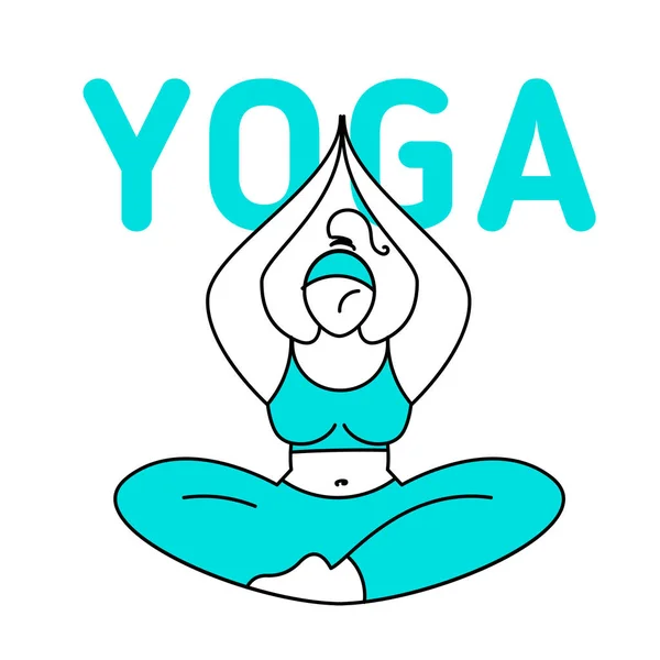 Yoga per la perdita di peso — Vettoriale Stock