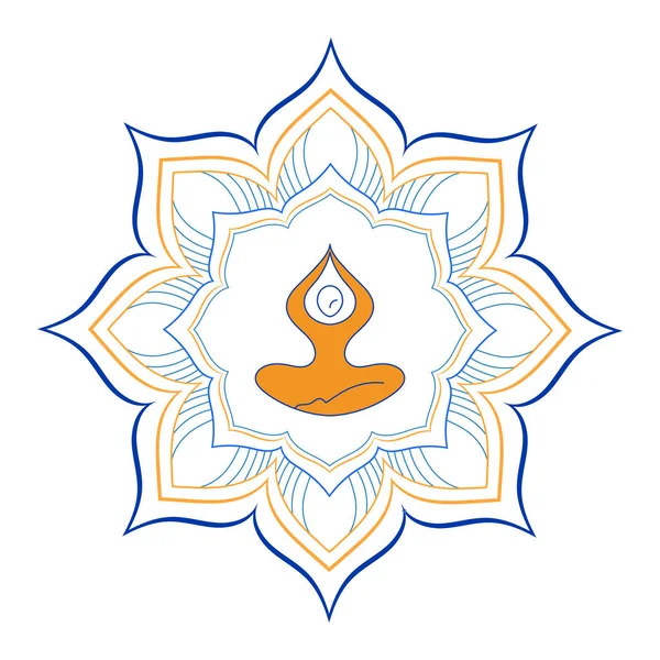 Mandala zen yoga — Image vectorielle