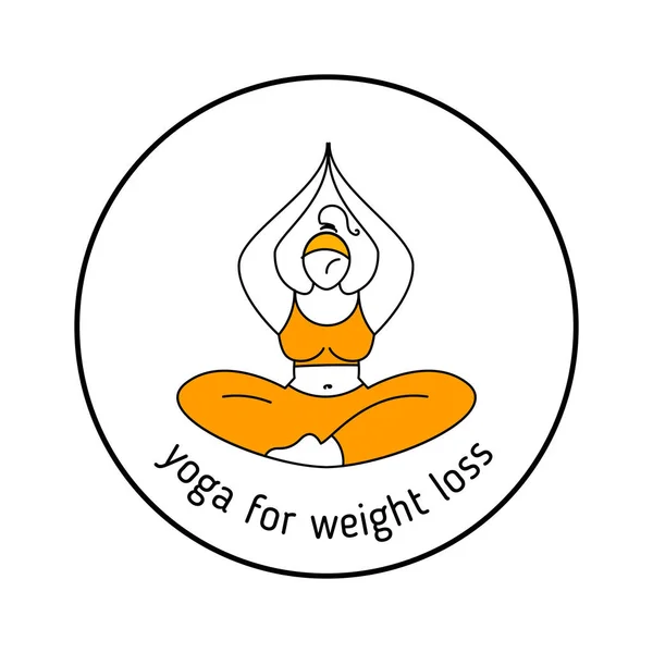 Yoga for weight loss — Stock Vector