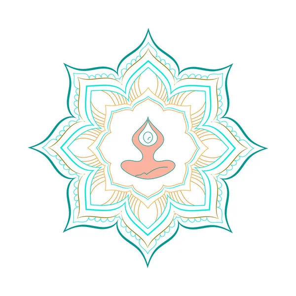 Zen mandala ioga — Vetor de Stock