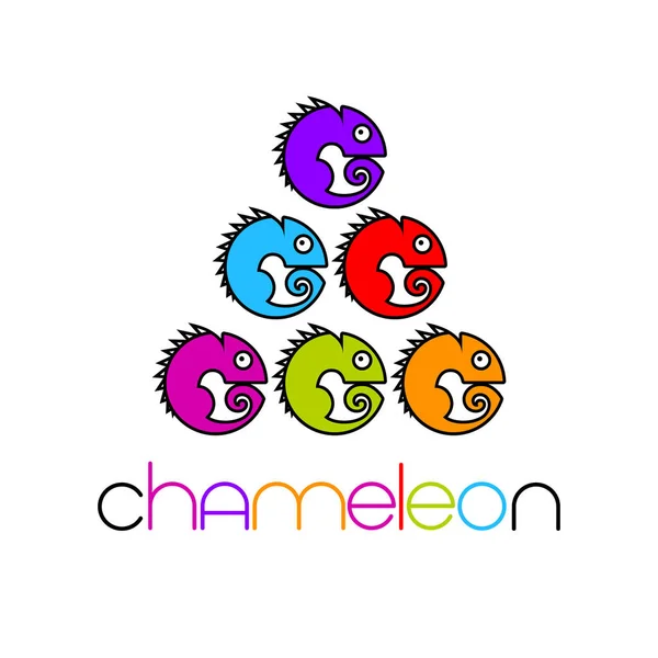 Chameleon ontwerpsjabloon — Stockvector