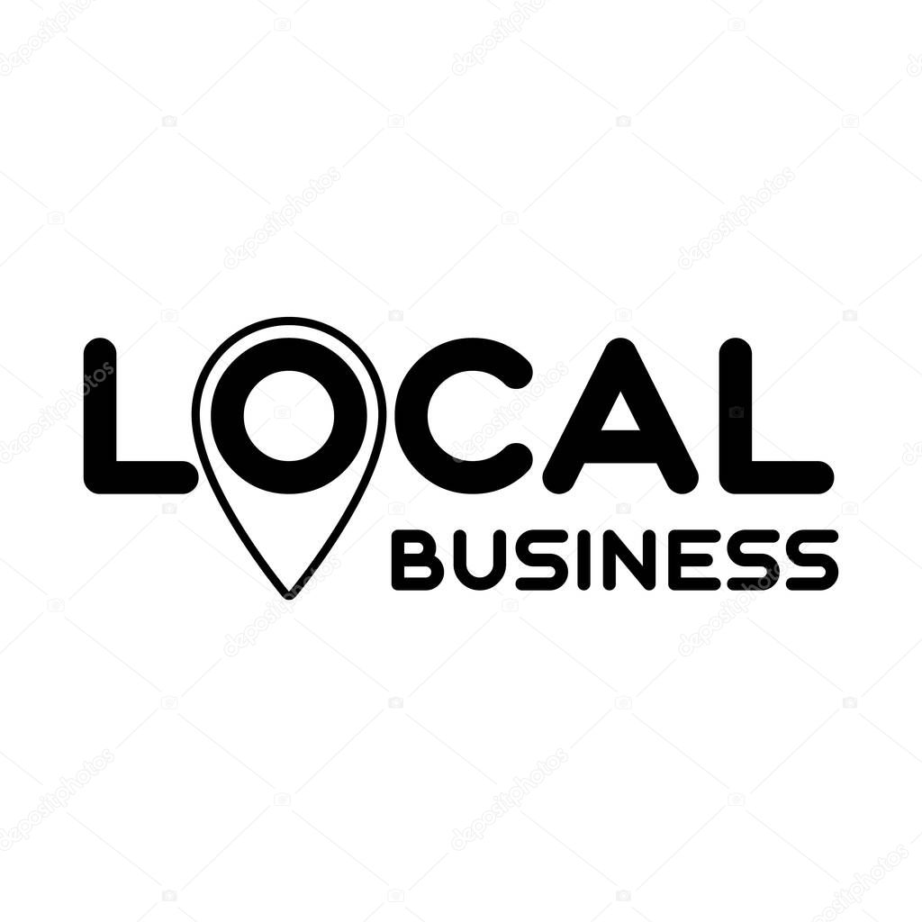 Symbol of local production, business, company. Template for poster, banner, signboard, web, card, sticker. Business locally.