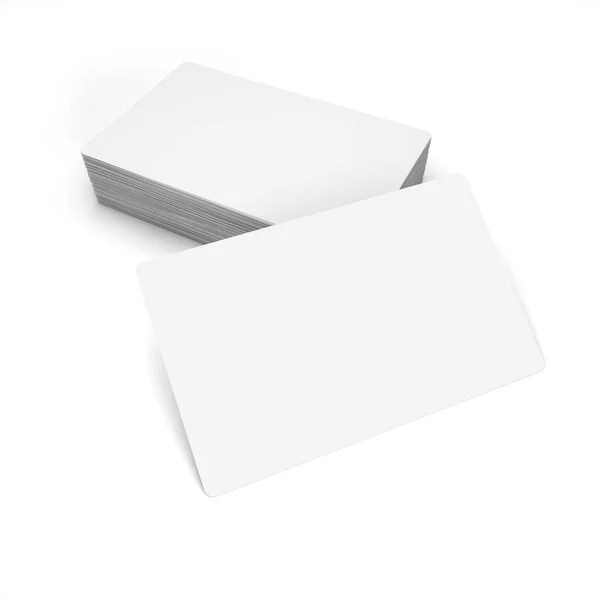 Business Cards White Rendering — Stock Photo, Image