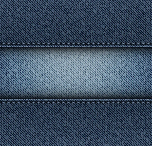 Textura Horizontal Jeans Con Rayas Puntadas — Archivo Imágenes Vectoriales