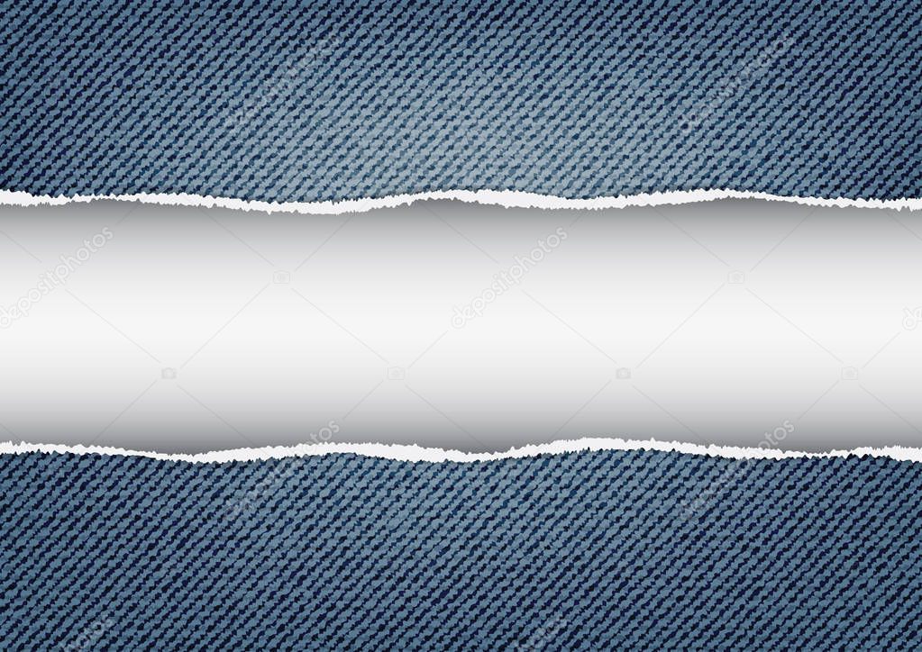 Jeans background with torn edges