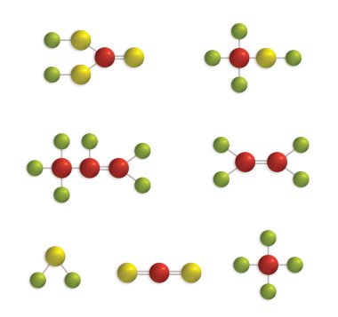 Kimya biliminde moleküllerin yapı kümesi.