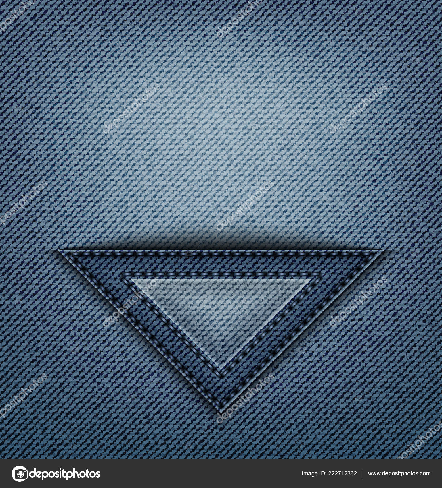 blue jeans triangle pocket stitches denim stock vector jminka stitches denim